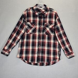 MNML  Flannel Check Shirt Button Up  Size Medium
